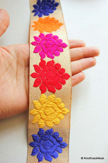 Jacquard Gold, Orange, Red
